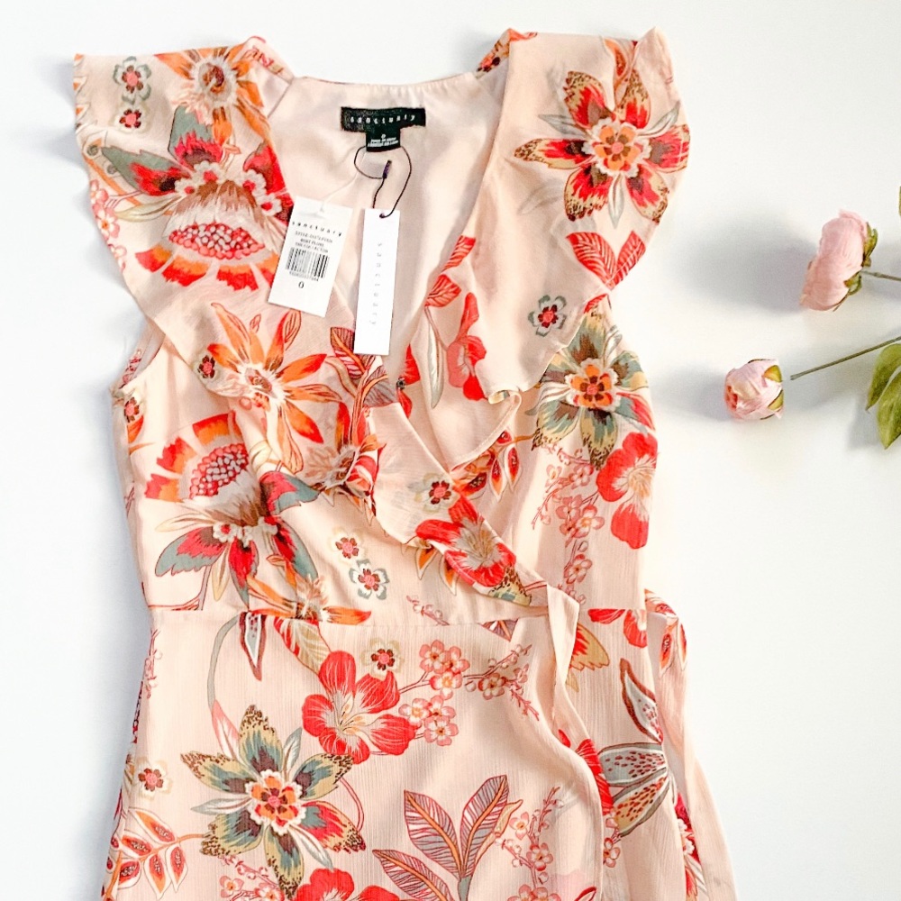 NWT Sanctuary Jolynn Wrap Midi Dress